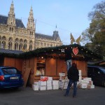 Rathausplatz Aufbau Wiener Christkindlmarkt