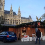 Rathausplatz Aufbau Wiener Christkindlmarkt