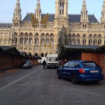 Rathausplatz Aufbau Wiener Christkindlmarkt