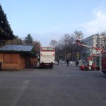 Rathausplatz Aufbau Wiener Christkindlmarkt