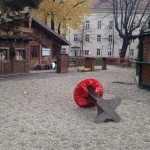 Aufbau Weihnachtsdorf Altes AKH