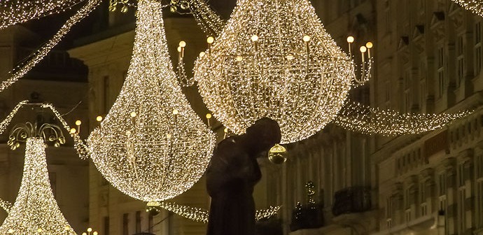 Stimmungsvolle Weihnachtsbeleuchtung in Wien